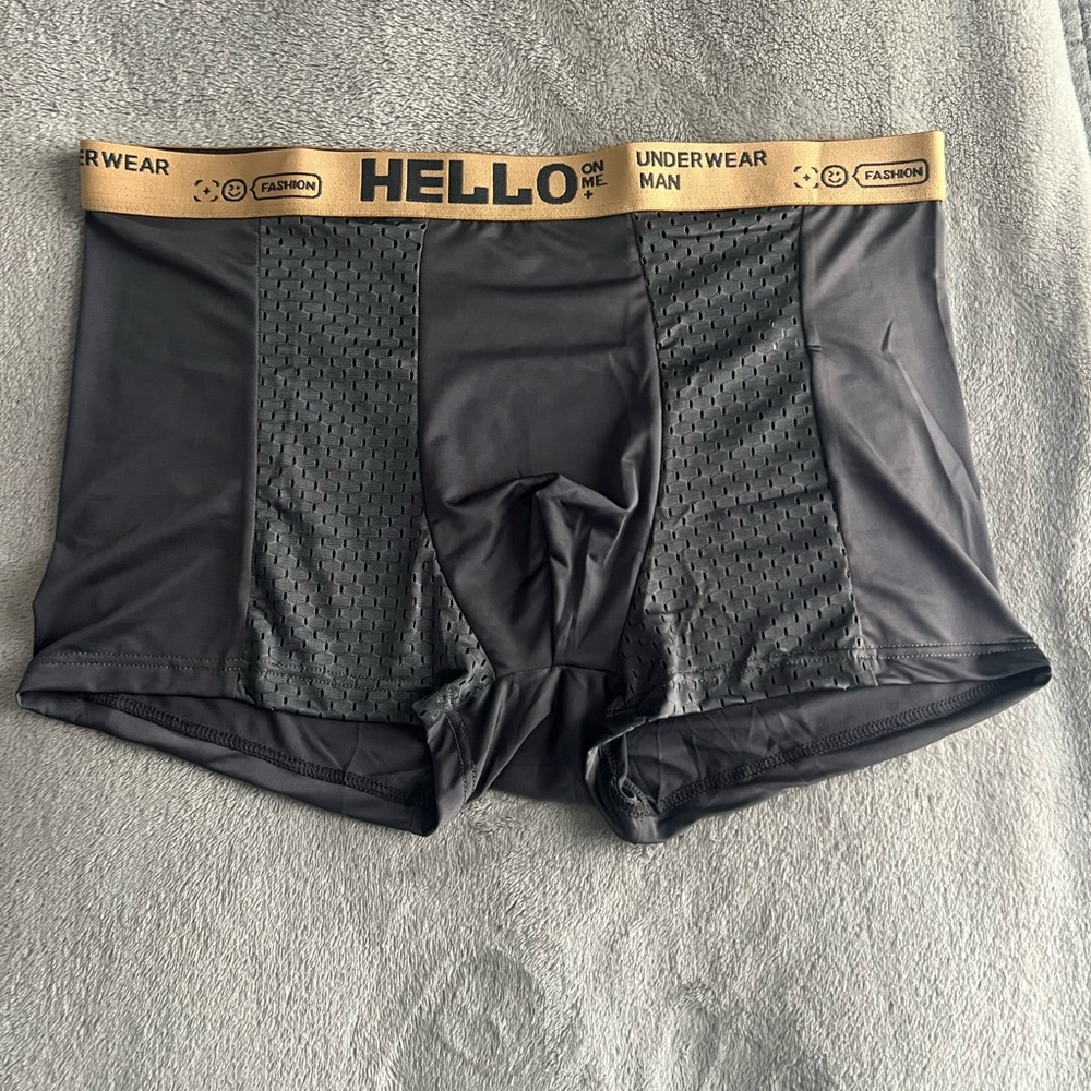 Men's Dark Grey Mesh Boxer Briefs size M